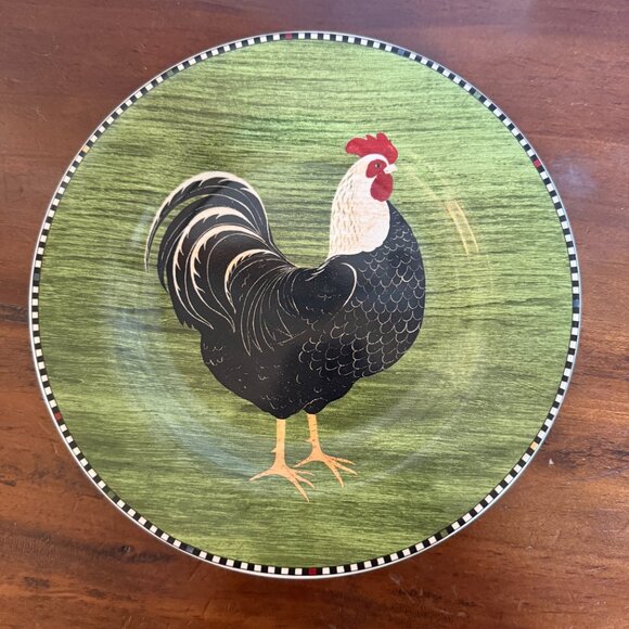 Rooster plates, Warren Kimble by Sakura, set of 4 - Picture 2 of 8